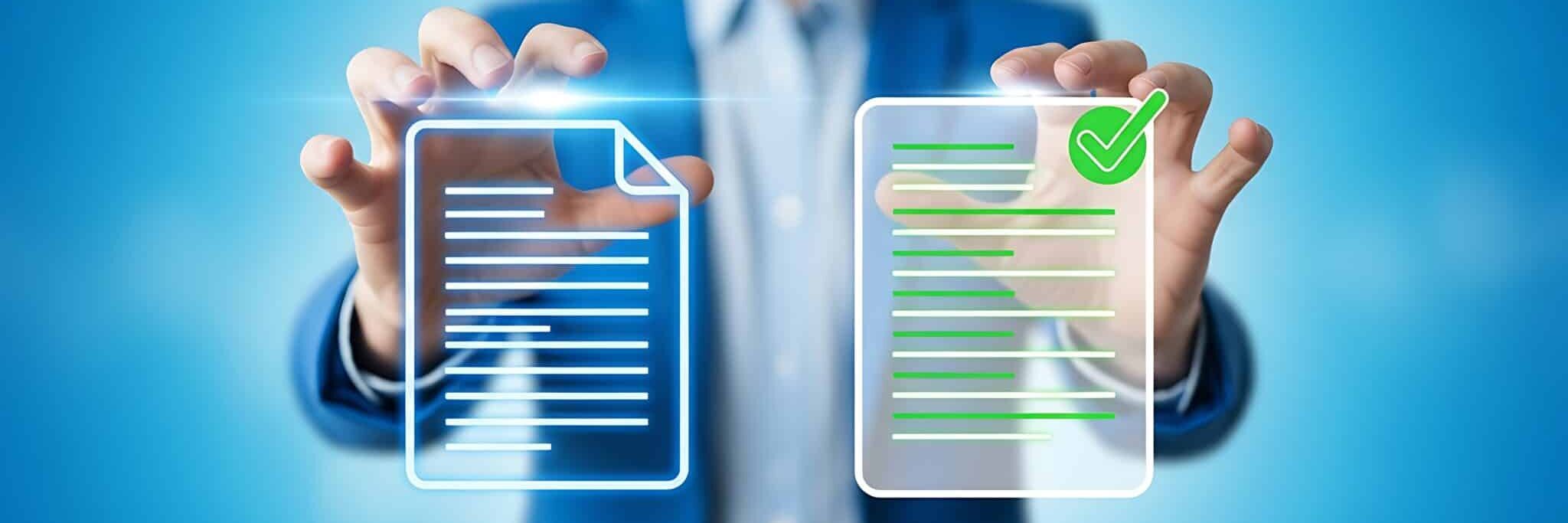Businessman comparing two options, like Fractional CFO and Fractional Controller.